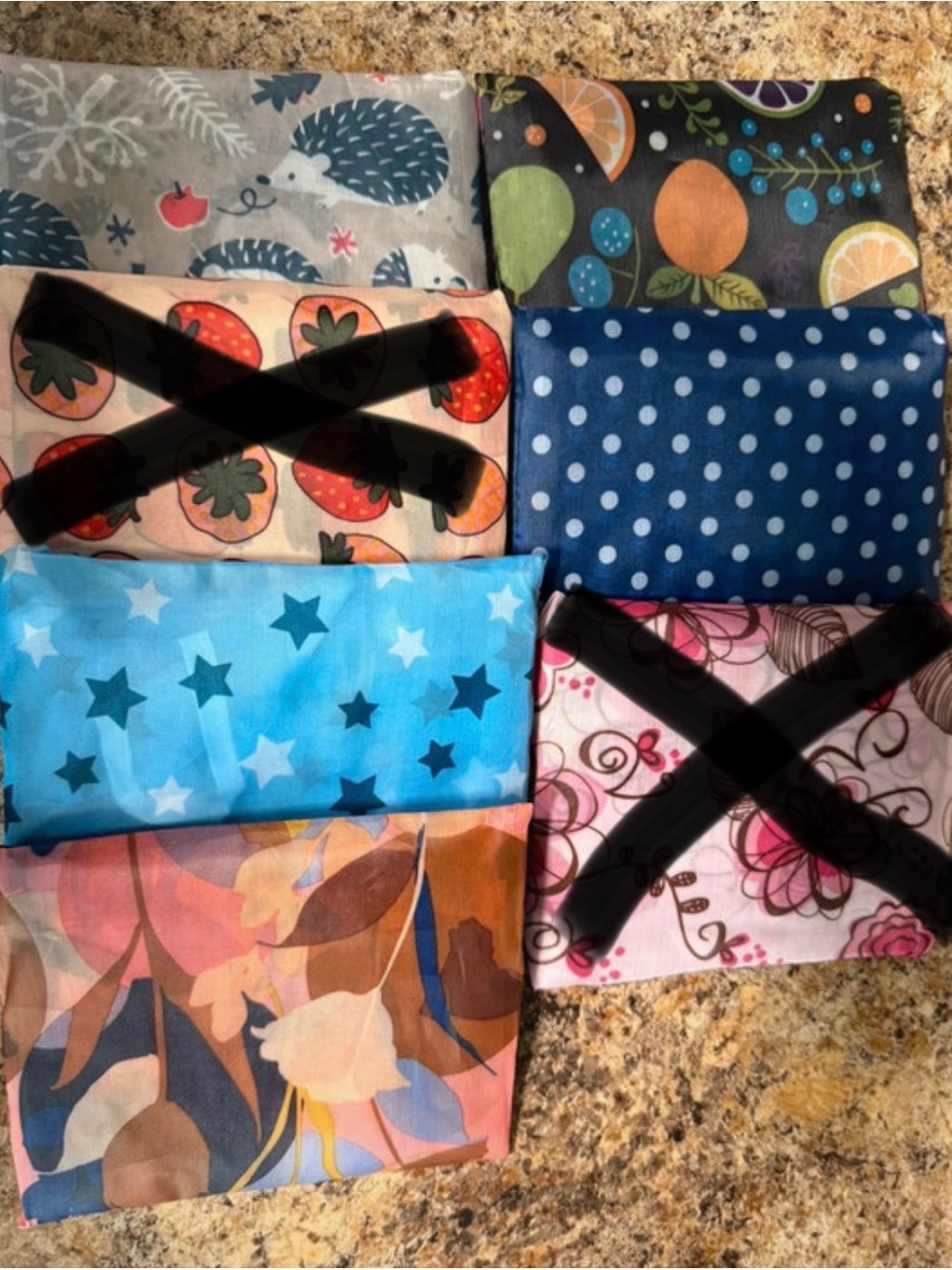 Foldable reusable bags